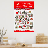 Affiche de calendrier de l'Avent de Noël (Cuisine)