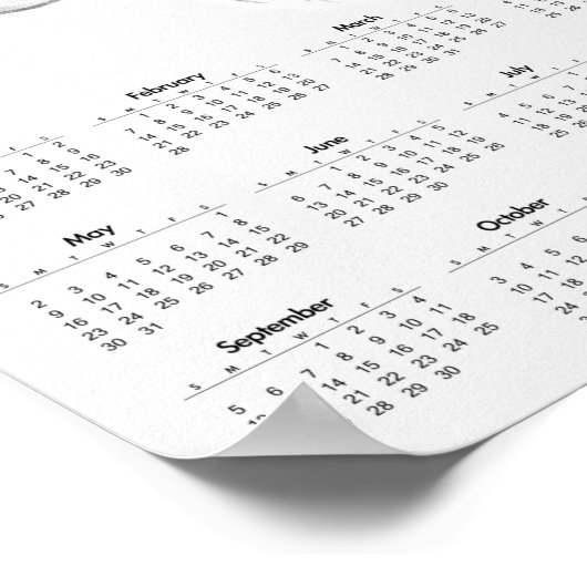 Affiche de calendrier de peinture originale Shiba  (Coin)