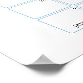 Affiche de calendrier devinez la date prévue à mot (Coin)