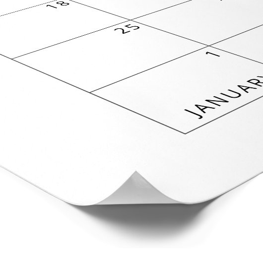 Affiche de calendrier devinez la date prévue Fleur (Coin)