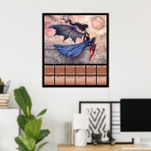 Affiche de calendrier gothique fée vampire 2012 (Bureau à domicile)
