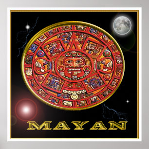 affiche de calendrier maya