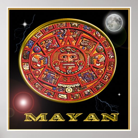 affiche de calendrier maya (Devant)