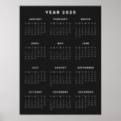 Affiche de calendrier minimaliste 2025 (Devant)