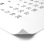 Affiche de calendrier minimaliste 2025 (Coin)