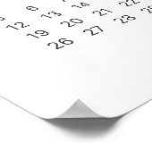 Affiche de calendrier minimaliste 2025 (Coin)