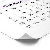 Affiche de calendrier minimaliste arc-en-ciel 2025 (Coin)