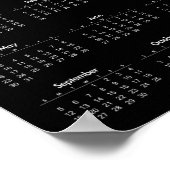 Affiche de calendrier noir 2021 Cochon drôle 3D 1 (Coin)