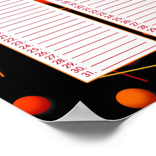 Affiche de calendrier perpétuel d'anniversaire de (Coin)