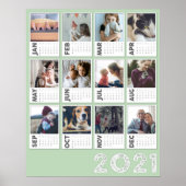 Affiche de calendrier photo en collage moderne pou (Devant)
