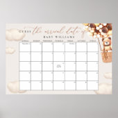 Affiche de calendrier pour deviner la date prévue  (Devant)