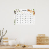 Affiche de calendrier pour deviner la date prévue (Cuisine)