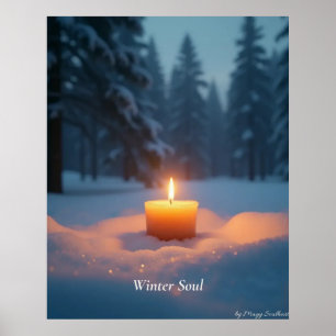 Affiche de calme hivernal minimal – Art mural neut