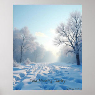 Affiche de calme minimal en hiver – Art mural neut