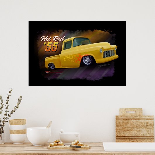 Affiche de camion Chevy 1955 (Cuisine)