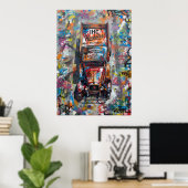 Affiche de camion de nourriture graffiti Art de ru (Bureau à domicile)