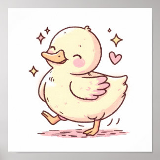 Affiche de canard fantaisiste