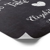 Affiche de candy bar tableau noir Regarde l'amour  (Coin)