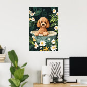 Affiche de Caniche dans la Baignoire, Affiche de C (Bureau à domicile)