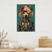 Affiche de caniche en costume, Portrait de caniche (Cuisine)