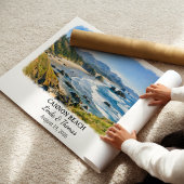 Affiche de Cannon Beach Oregon, Aquarelle, Sur mes