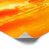 Affiche de caravane de chameau à explosion solaire (Coin)