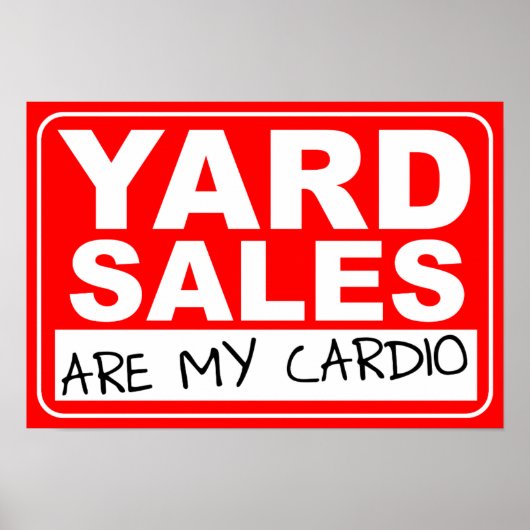 Affiche de Cardio pour Vente de Jardin (Devant)