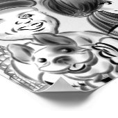 Affiche de caricature des Amoureux de les chiens d (Coin)