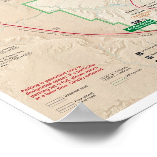 Affiche de carte Arches (Coin)