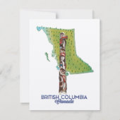Affiche de carte de la Colombie-Britannique Canada (Dos)