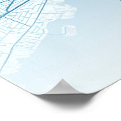 Affiche de carte de la ville de Floride Miami Ocea (Coin)