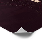 Affiche de carte de Memphis Ruby Impression d'art  (Coin)