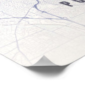 Affiche de carte de Portland Impression Oregon Wal (Coin)