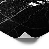 Affiche de carte de Washington D.C. en noir, cadea (Coin)