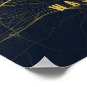 Affiche de carte de Washington D.C. en or, cadeau  (Coin)