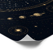 Affiche de carte des étoiles d'astronomie minimale (Coin)
