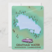 Affiche de carte des réservoirs Derwent & Howden (Dos)