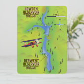 Affiche de carte des réservoirs Derwent & Howden (Debout devant)