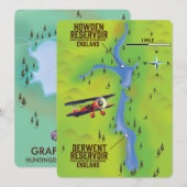 Affiche de carte des réservoirs Derwent & Howden (Devant / Derrière)