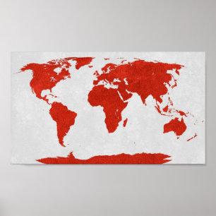 Affiche de carte du monde