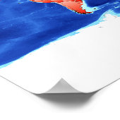 Affiche de carte du monde abstraite (Coin)