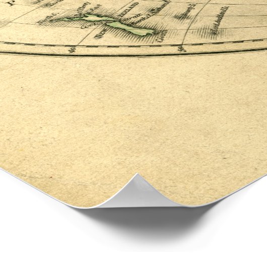 Affiche de carte du monde antique (Coin)