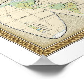 Affiche de carte du monde antique impression (Coin)