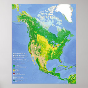 Affiche de carte d'utilisation des terres de