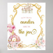 Affiche de carte et de cadeaux de calèche rose de (Devant)