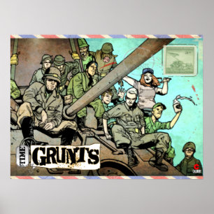 Affiche de carte postale Time Grunts