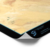 Affiche de carte satellite de l'Égypte Imprimée de (Coin)