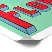 Affiche de carte Sunshine State Florida 11x17 (Coin)