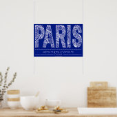 Affiche de carte typographique de Paris - Horizont (Cuisine)