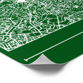 Affiche de carte verte de Dublin, décoration mural (Coin)
